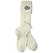W. Brewin Ecru Kilt Hose/Socks With Scottish Saltire Flag 10.5-14