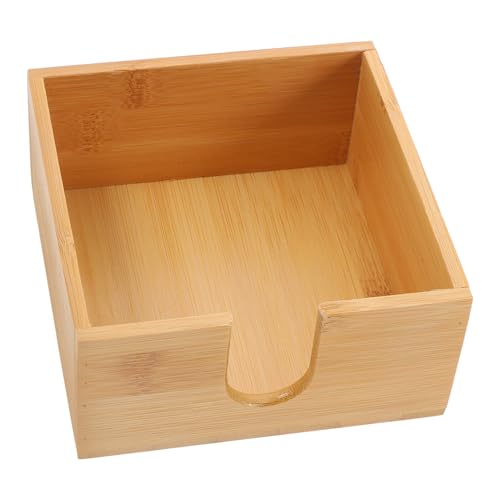 STOBOK 竹製多機能ティッシュボックス 家用角型ナプキンケース おしゃれ収納ボックス レストランアクセサリー キッチン 寝室対応 簡単設置