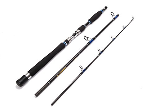 E Series - Caña de Pescar Spinning Portátil de Grafito Conqueror de 3 Piezas Caña Pesada Spin (30-50 Lbs, Garantía Limitada de 1 Año) miniatura 2