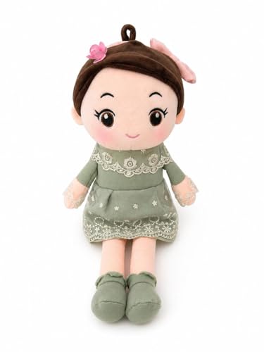 Image of SCOOBA Girl Doll with Cute Green Frock 40cm Medium Height Stuffed Toy