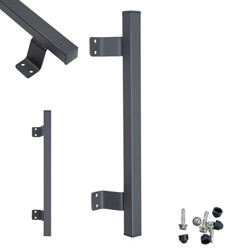 ADGO - Manilla para Puertas, Portones, Puertas de Entrada y Estructuras de Madera - Manilla de Empuje Manual para Viviendas, Tiendas, Oficinas o Locales de Servicios - 400mm Grafito