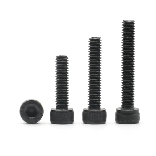 Perno de tornillo cabeza hueca hexagonal M4 de 70mm DIN912 negro 4