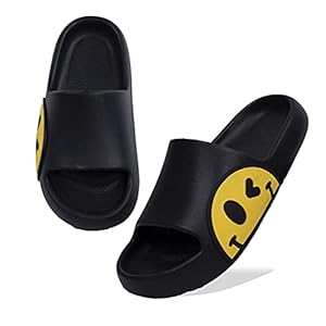 Beach Slippers Summer Sliders Sandals,EVA Open Toe Soft Slippers Bathroom Pool Shower Anti-Slip Shoes Flip Flops for Indoor & Outdoor
