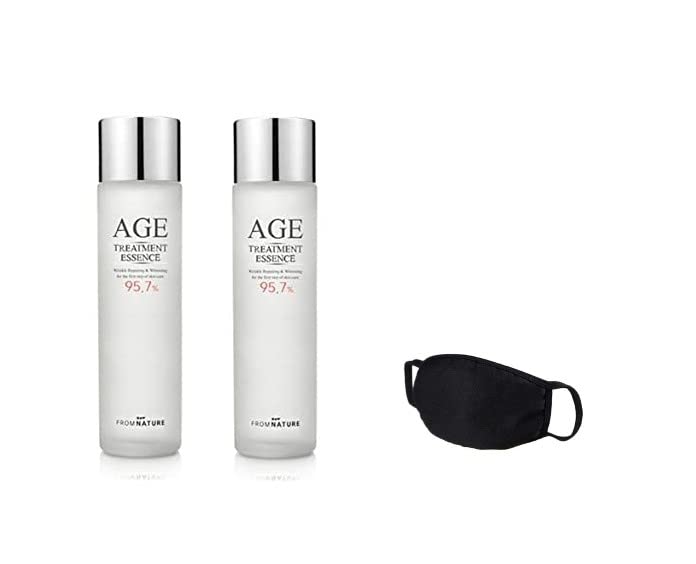 [FROM NATURE] AGE Intense Treatment Essence 150ml 2pcs + Black Cotton Mask Set K-Beauty K-Skincare Korean Skincare