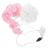 OKUMEYR Led Rosen Lichterkette Künstliche Rosen Lebensmittelechtes Silikon Usb Für...