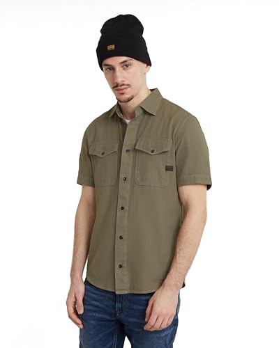 G-Star Camisa Marine Slim, Camisetas Para Hombre, Verde Shamrock Gd D19751-D454-B681 , L G-Star Camisa Marine Slim, Camisetas Para Hombre, Verde Shamrock Gd D19751-D454-B681 , L