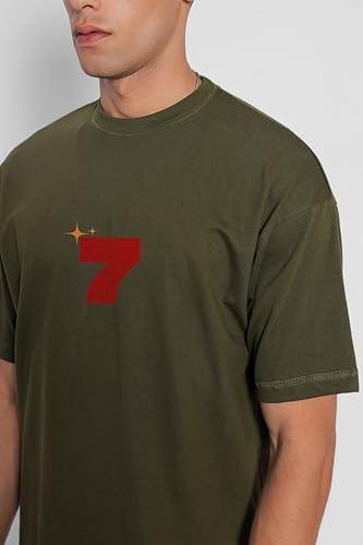 Image of Unisex Cotton Football Graphic Print Oversized Fit T-Shirt