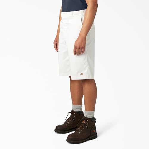 Dickies Men’s 13-Inch Loose Fit Work Shorts – Durable Outdoor Uniform Shorts with Multi-Pockets for Men on The Job, White, 32 - image 3