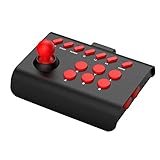 アーケード ゲーム スティック ジョイスティック コントローラー、for Switch PS4 PS3 Ultimate Pandora Box PCジョイスティックゲームケース、 Android、IOS 携帯電話対応 スイッチ/PC / PS3/PS 4 用コンピューターゲームコントローラーアクセサリー TURBO機能 MACRO（マクロ）機能付き (黒赤)