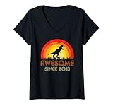 Photo Gallery donna awesome since 2013 retro 9th birthday vintage 9 years old maglietta con collo a v Photo Gallery donna awesome since 2013 retro 9th birthday vintage 9 years old maglietta con collo a v