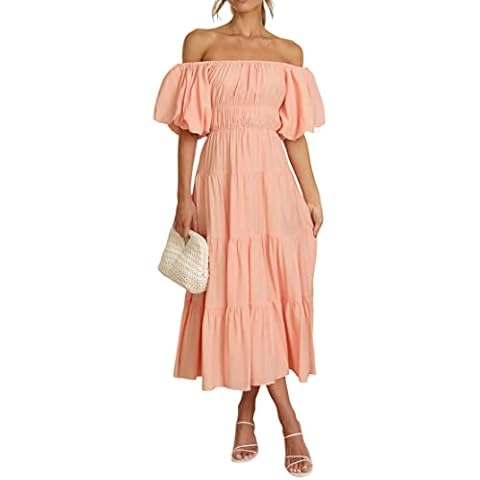 R.Vivimos Off-Shoulder Midi Dress Cover