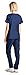 Dagacci Medical Uniform Womens and Mens Scrub Set Unisex Medical Scrub Shirt Top and Pant, Navy, X-Large, Short Sleeve