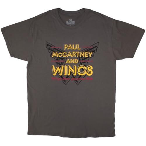 Paul McCartney Wings Over America ’76 Official Tee T-Shirt Mens Unisex - Les Beatles, Paul McCartney, John Lennon, RIngo Starr, George Harrison Paul McCartney Wings Over America '76 Official Tee T-Shirt Mens Unisex