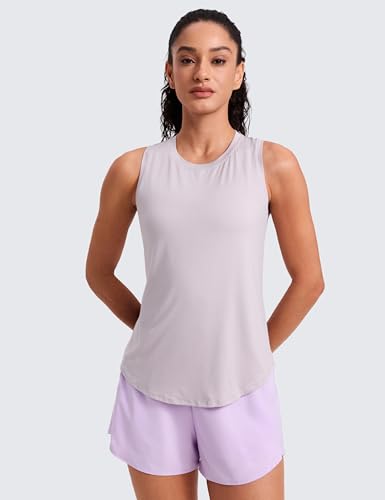 Image of CRZ YOGA Lightweight Racerback Tank Top | Workout, Moisture Wicking, Classic Fit, Hip Length, Reflective Spots, Sleeveless Shirts for Women