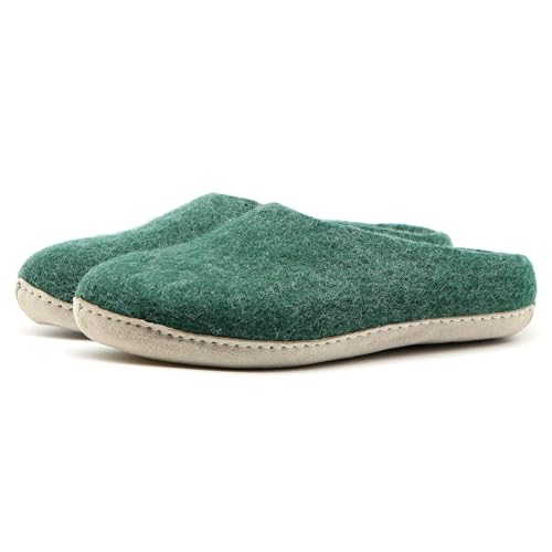 Image of Nootkas Felted Merino Wool 'Astoria' Mule House Slipper for Men and Women