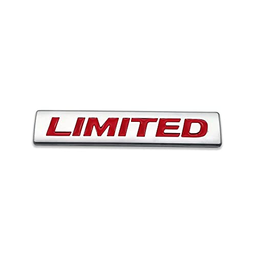 Image of 1x Limited Logo 3D Metal Decal Side Sticker for Fender Emblem Trunk (Chrome Red)