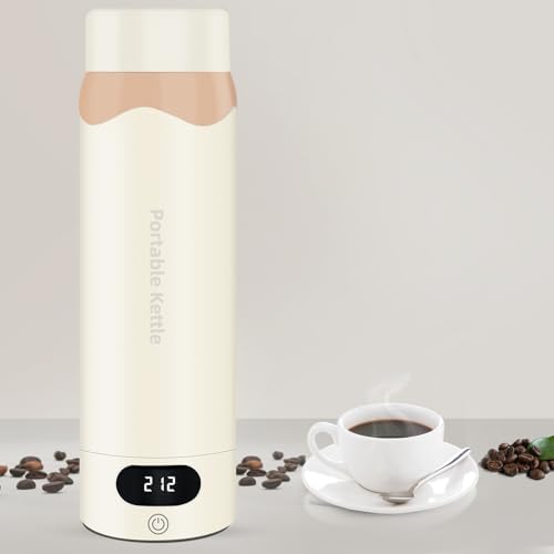 Travel Electric Kettle Portable Mini Kettle, 316 Stainless Steel Vacuum 16.91Oz/500mL, Small Hot Water Boiler with 4 Temperature,Fast Boiling water with Auto Shut-Off and Boil Dry Protection