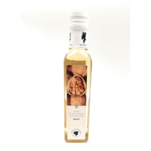 Vinagre de nuez - Vinagre de vino blanco con aroma - vinagre de nuez de Italia - TrentinAcetia - más alta calidad - 250 ml - Aceto Di Vino Bianco - Noce