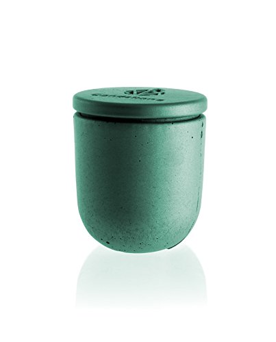 Candellana Candles Candlefort Concrete Candle-Modern I-Alligator Green, Scent: for Her
