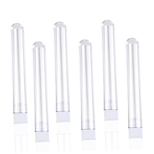 HOMOCONO 25pcs Sample Tubes Test Tube with Cap Bath Salt Test Tubes Mini Terrarium Clear Angel Ornaments Candy Container Coffee Beans Test Tube Terrarium Tank Lip Gloss Containers White