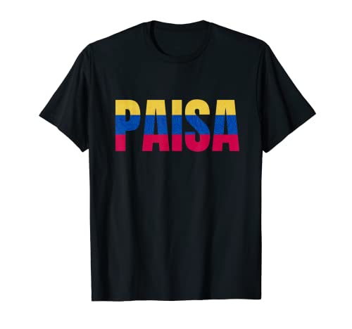 Paisa Colombia Medellin Paese Tricolore Bandiera Regalo Magliett