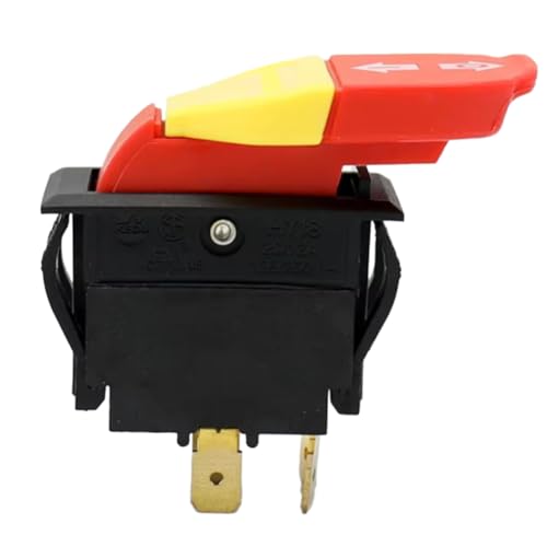 Akfldms 20/12A 125/250V 5E4 Wood Mechanical Electromagnetic Pushbutton Push Button Switches for Electric Power Tools,HY18