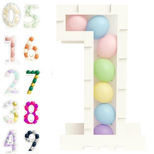 Cadre décoratif pour anniversaire numéro 1 réutilisable et facile à monter