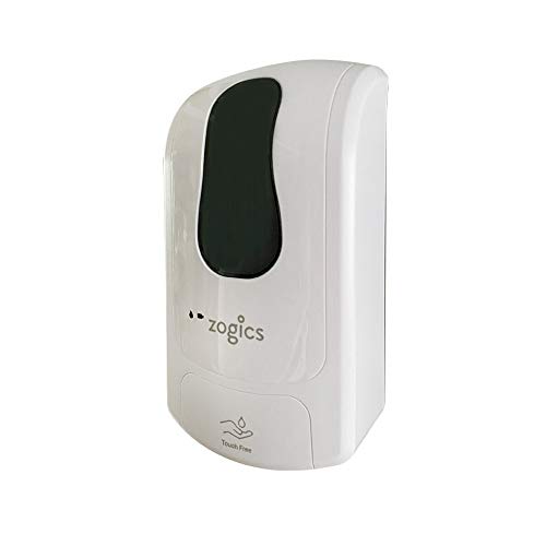 Zogics Touch-Free Automatic Dispenser for Gel Hand Sanitizer and Liquid Soap, Wall-Mounted (White)