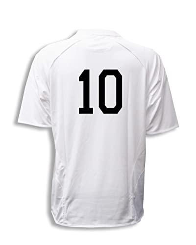Velocity Men's Soccer Jersey, in White/White, Personalized with Your Player Number - Size Men's Large