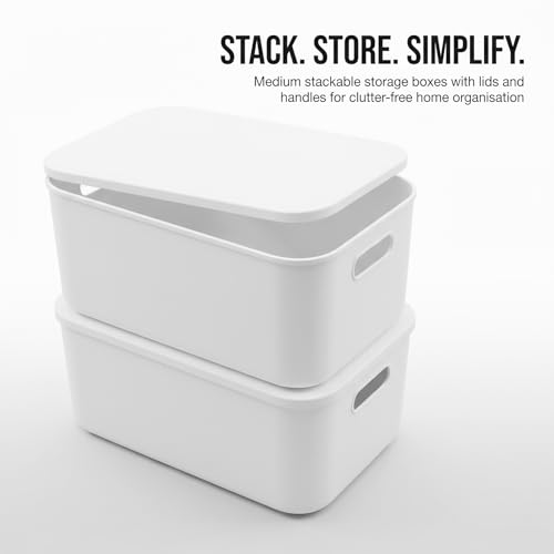 Boîte de rangement empilable moyenne pour retrouver la sérénité