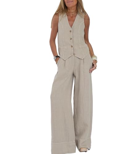 Ensemble 2 Pièces Femme - T-shirt Ample + Pantalon à Cordon, 97% Polyester, Vert - 4