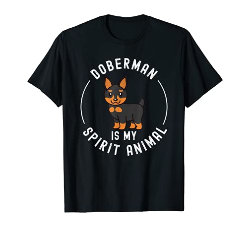 Doberman Is My Spirit Animal Dog T-Shirt, Black