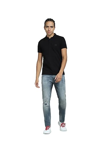 Image of Jack & Jones Men Cotton Polo Collar Slim Fit T-Shirt