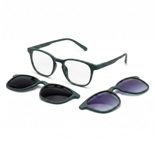 Image of 3-in-1 Magnetic Clip On Sunglasses for Men & Women