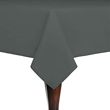 Ultimate Textile Cotton-Feel 72 x 72-Inch Square Fine Dining Tablecloth Charcoal Grey