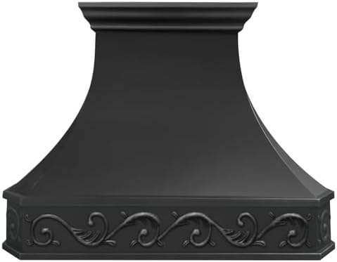 SINDA Island Mount Copper Range Hood Smooth-Oil Rubbed Bronze, Hand-Crafted Copper Range Hood for Kitchen with SUS304 Liner and Baffle Filter, 36"W x 30"H, H3LSOI3630