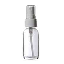 4 Pack - Empty Clear Glass Spray Bottle -1 oz Refillable Bottles for Essential Oil