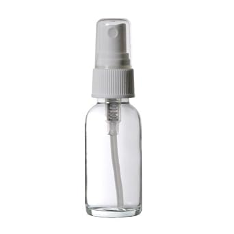 4 Pack - Empty Clear Glass Spray Bottle -1 oz Refillable Bottles for Essential Oil