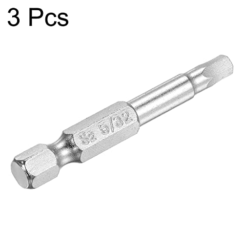 Uxcell 5/32" Magnetic Hex Head Screwdriver Bit, 1/4" Hex Shank 2" Length S2 Steel Power Tool, 3 Pcs #TOP2