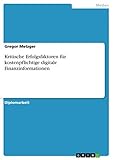 Kritische Erfolgsfaktoren für kostenpflichtige digitale Finanzinformationen: Diplomarbeit