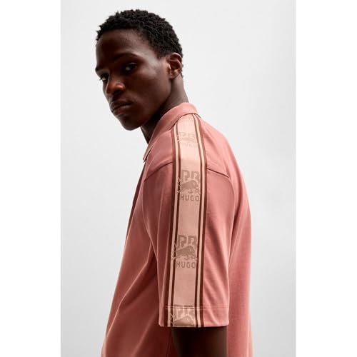 HUGO Men's F1 Rb Logo Taping Polo Shirt4