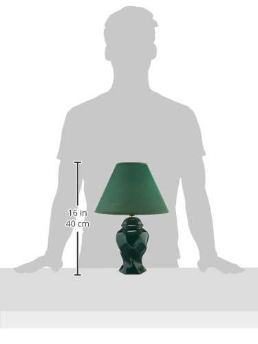 ORE International 606GN Ceramic Table Lamp, Green
