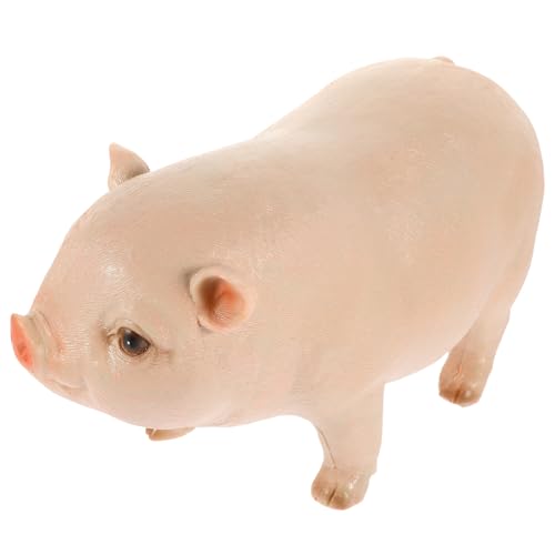Sculpture de petit cochon en résine ornement décoratif maison réaliste