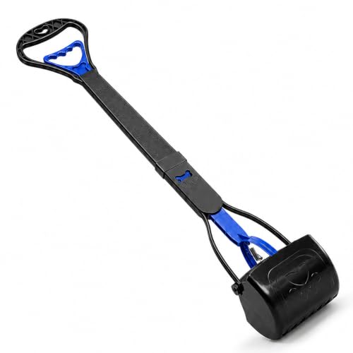 Image of 31inch Large Pooper Scooper for Dogs with Long Handle, Sturdy & Durable, Not Easy to Break, Lightweight & Easy to Use, Easy to Pick Up from Grass and Gravel | Less Bend Down, One-hand Operate Pick up for all Surface, Heavy Duty Poop Scooper for Large Medium & Small Dogs