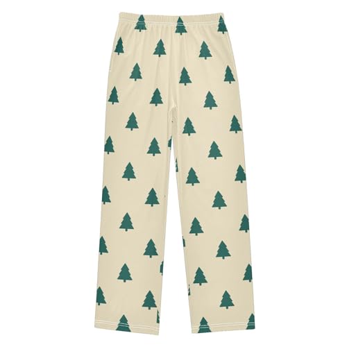 Boys' Pants Green Christmas Tree Long Bottoms Jogger Pants Elastic Waist Trousers with Pockets S-XL