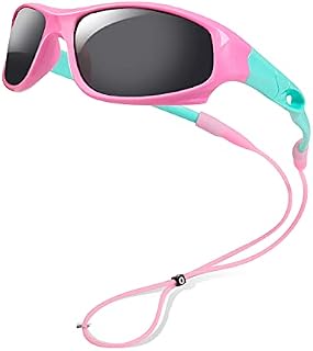 Hifot Kids Polarized Sunglasses For Boys Girls Childrens UV 400 Protection Rubble Flexible Outdoor Beach Eyewear Sport Sunglasses