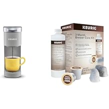 Keurig K-Mini Single Serve Coffee Maker & 3-Month Brewer Maintenance Kit Includes Descaling Solution, Water Filter Cartridges & Rinse Pods, Compatible Classic/1.0 & 2.0 K-Cup Coffee Makers, 7 Count