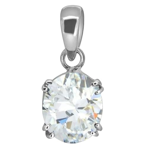White Zircon Pendentif 9.25 Ratti en argent véritable pour collier unique