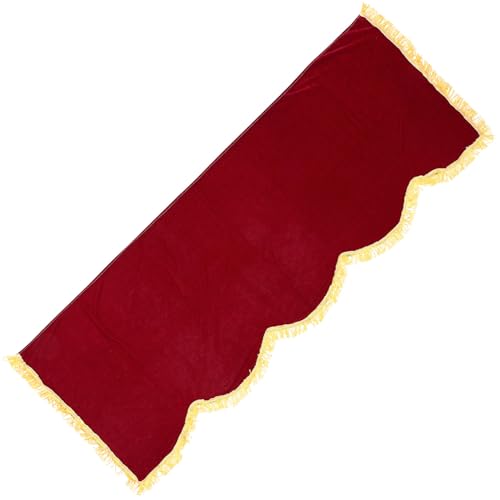 WHAMVOX Upright Piano Protective Cover Dustproof Velvet Half-drape in Wine Red for Vertical Keyboard, Piano Protector Cover Suitable for Home and Studio Use