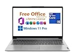 Lenovo IdeaPad 1i 15.6' FHD Laptop,with Lifetime Office,Intel Core i5-1335U, 16GB RAM, 256GB SSD,Intel Iris Xe Graphics,Wi-Fi 6,10 Hr BatteryWin 11 Pro, Cloud Grey,